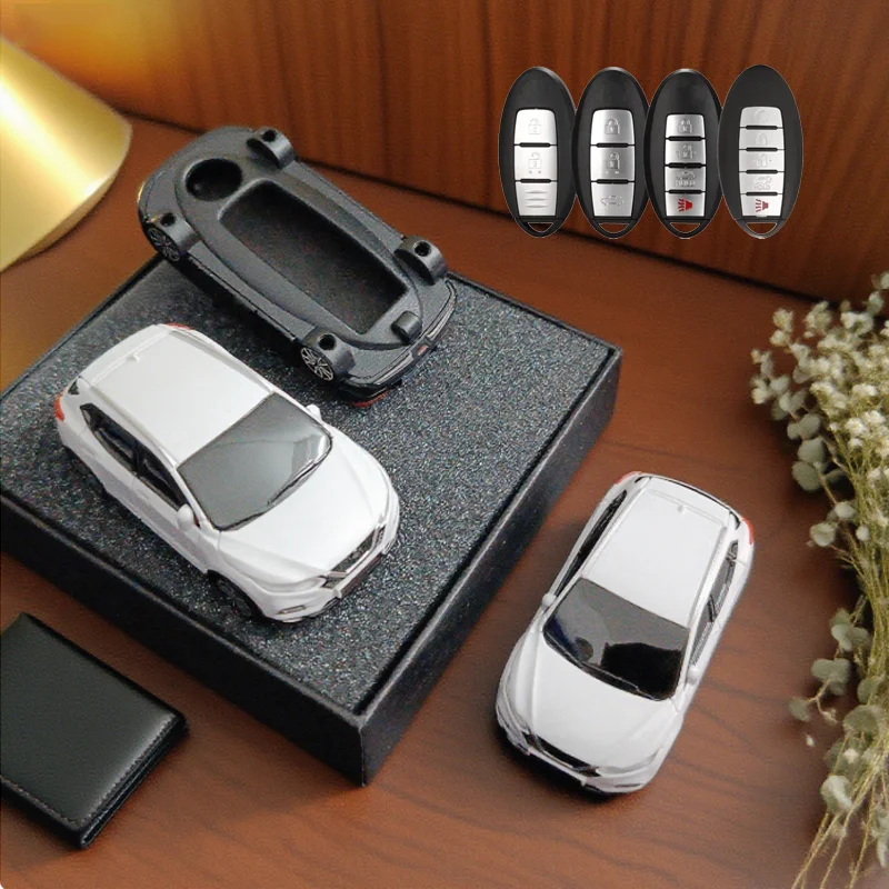 

For Nissan Qashqai Car Model Key Case 3 4 Button for Nissan Rogue XTrail T32 T31 J10 Kicks Tiida Pathfinder Murano Key Cover Fob