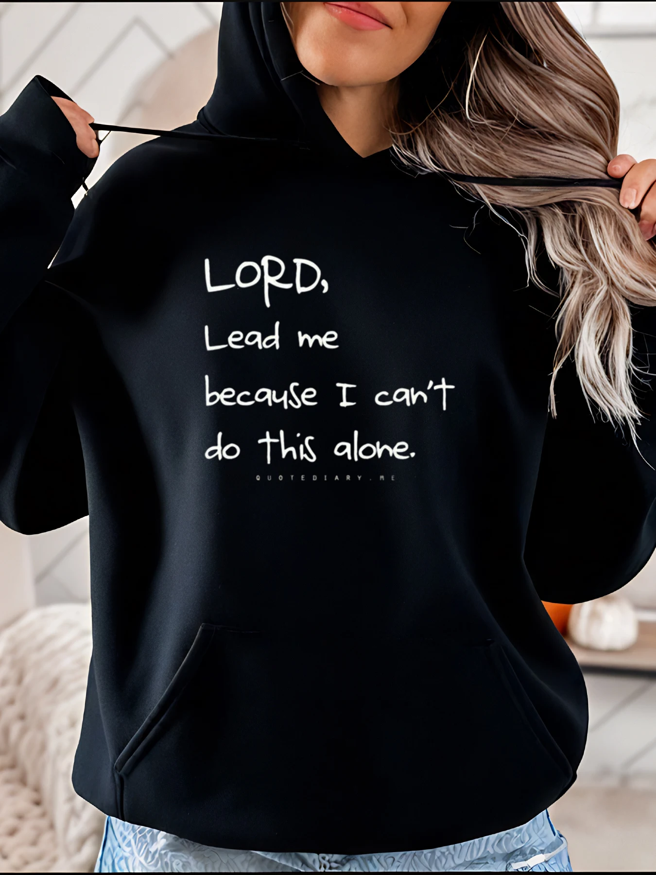 

Lord Lead Me because I Can't Do This Alone Толстовка с принтом Повседневная толстовка с религиозным эффектом Женская повседневная одежда