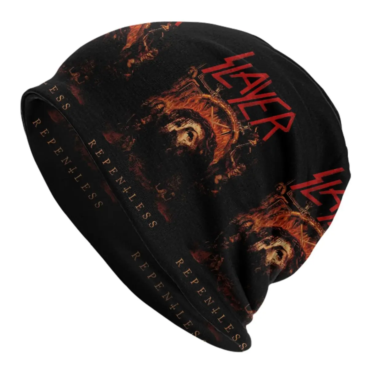 Thrash Metal Band Slayers Beanie Cap Unisex Winter Warm Bonnet Homme Knit Hats Cool Outdoor Skullies Beanies Hats For Men Women