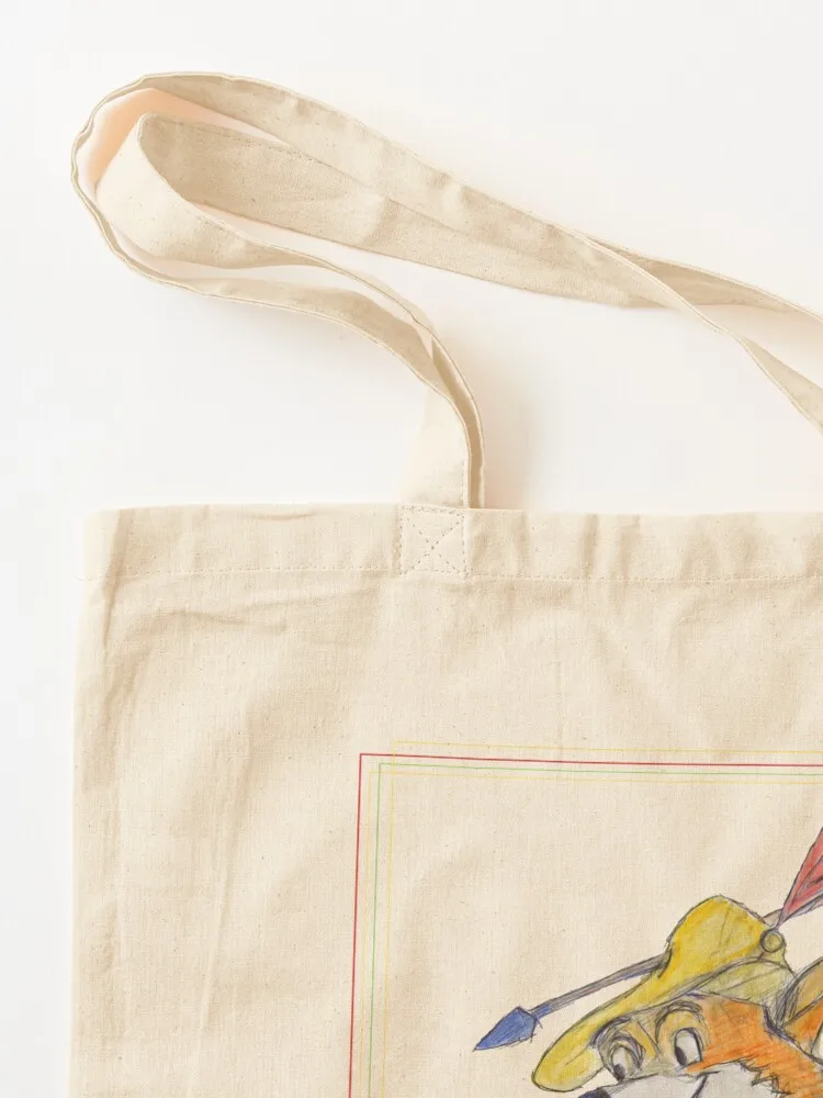 كارتون روبن هود حمل حقيبة المتسوق أكياس القماش حقيبة تسوق حمل امرأة