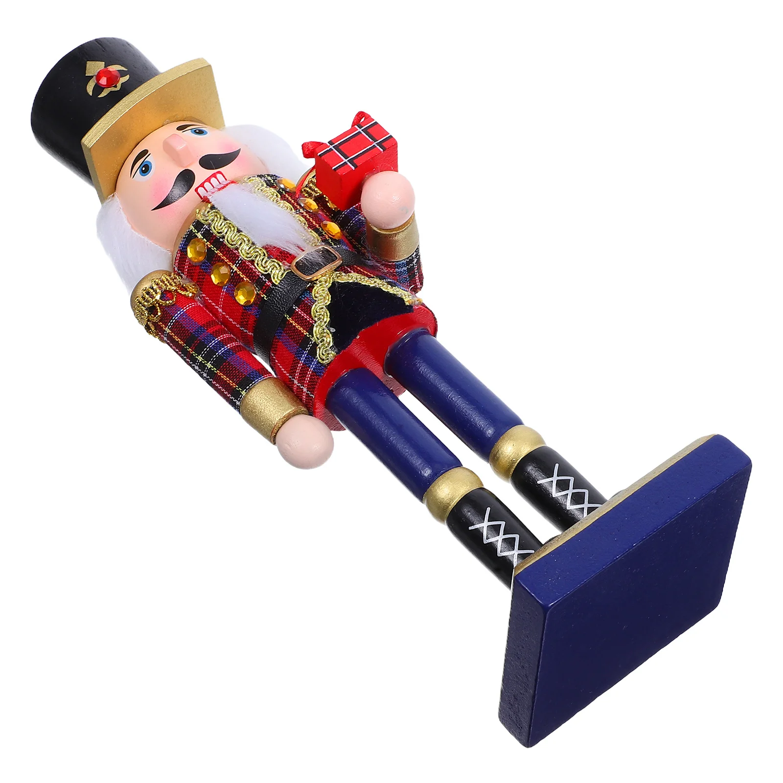 

Wooden Nutcracker Soldier Christmas Decoration 25cm Classic Traditional Nutcracker Figure Holiday Tabletop Shelf Xmas Home Decor