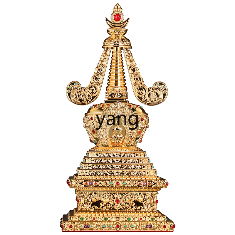 

LH pure copper stupa ornament Buddha supplies Bodhi pagoda
