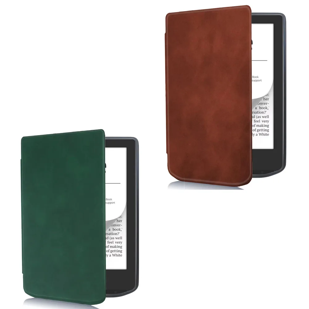 PB634 TPU Protective Case for Pocketbook Verse Pro ebook Protective Sleeve Coffee Green Red