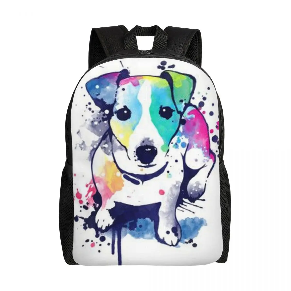 

Custom Jack Russell Terrier Dog Art Backpacks Women Men Casual Bookbag for College School Bags