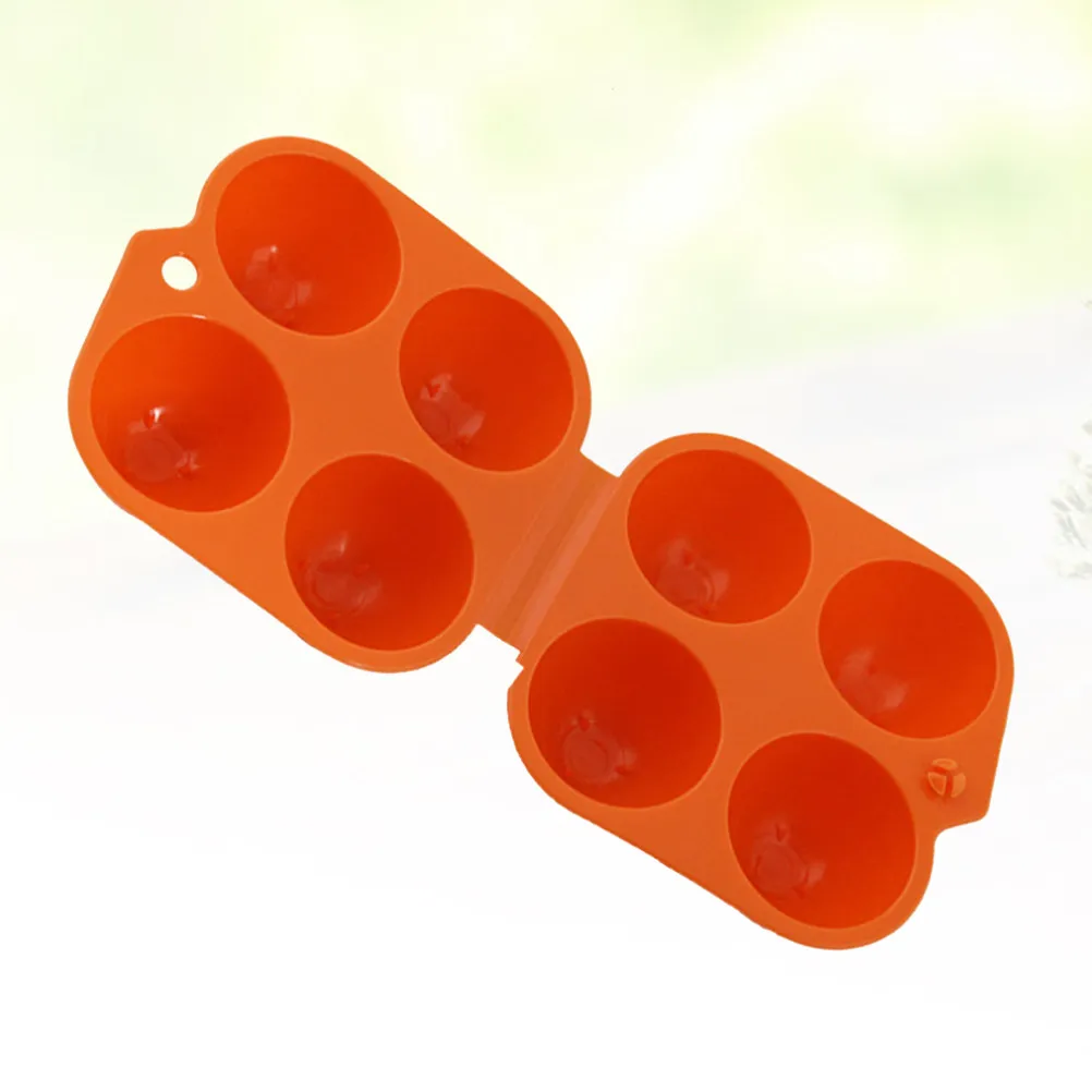 1Pcs Folding Portable Egg Carrier Eco Friendly Shockproof PP Material 4 Grid Egg Case for Camping Picnic Travel