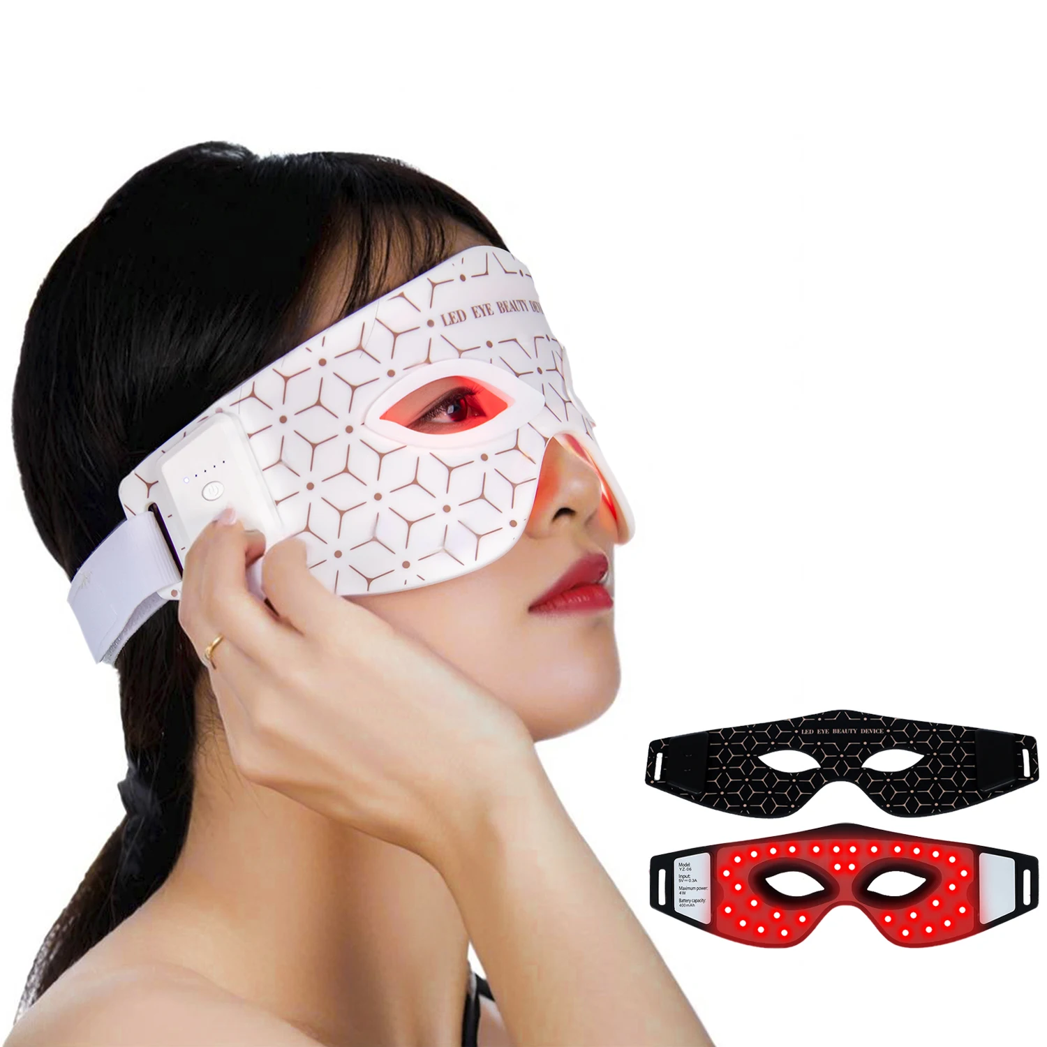 

Multi-Wavelength Near Infrared Light Emitting Diode Eye Mask 630nm, 850nm, Silica 3D Design
