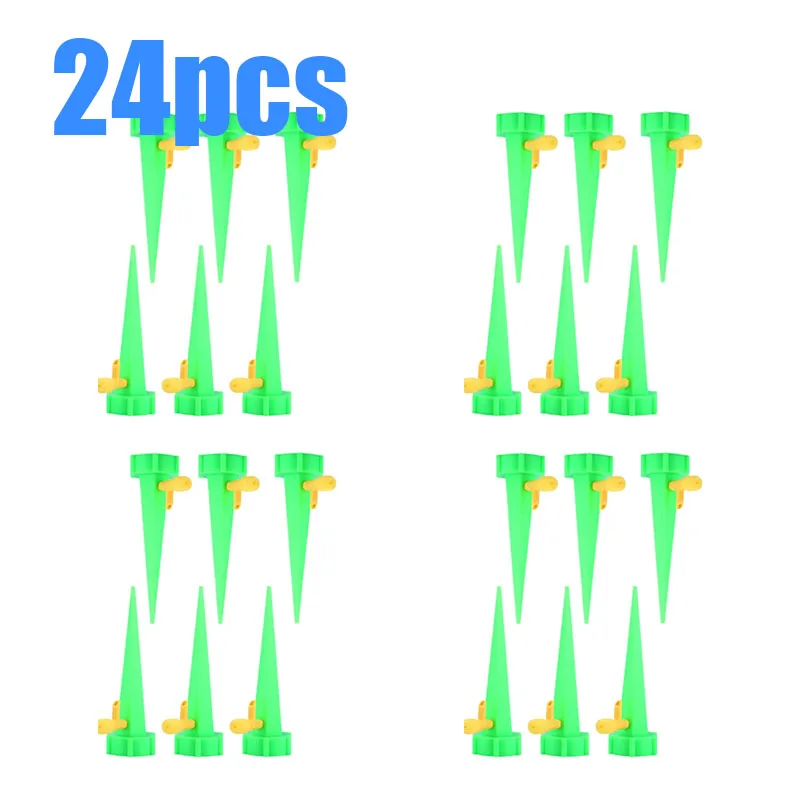 6-24 Stück Automatisch Einstellbares Tropf-Spike-Bewässerungssystem für Wasserflaschen, Selbsttropfgerät für Zimmerpflanzen, Blumen und Gewächshäuser