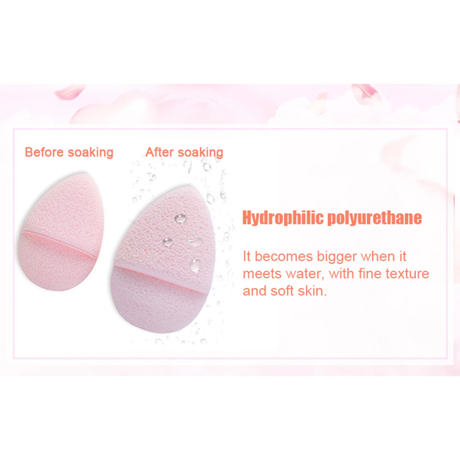 Wet & Dry Use Makeup Sponges Soft Touch Easy Operation Makeup Tool for Concealer Powder Liquid Usage