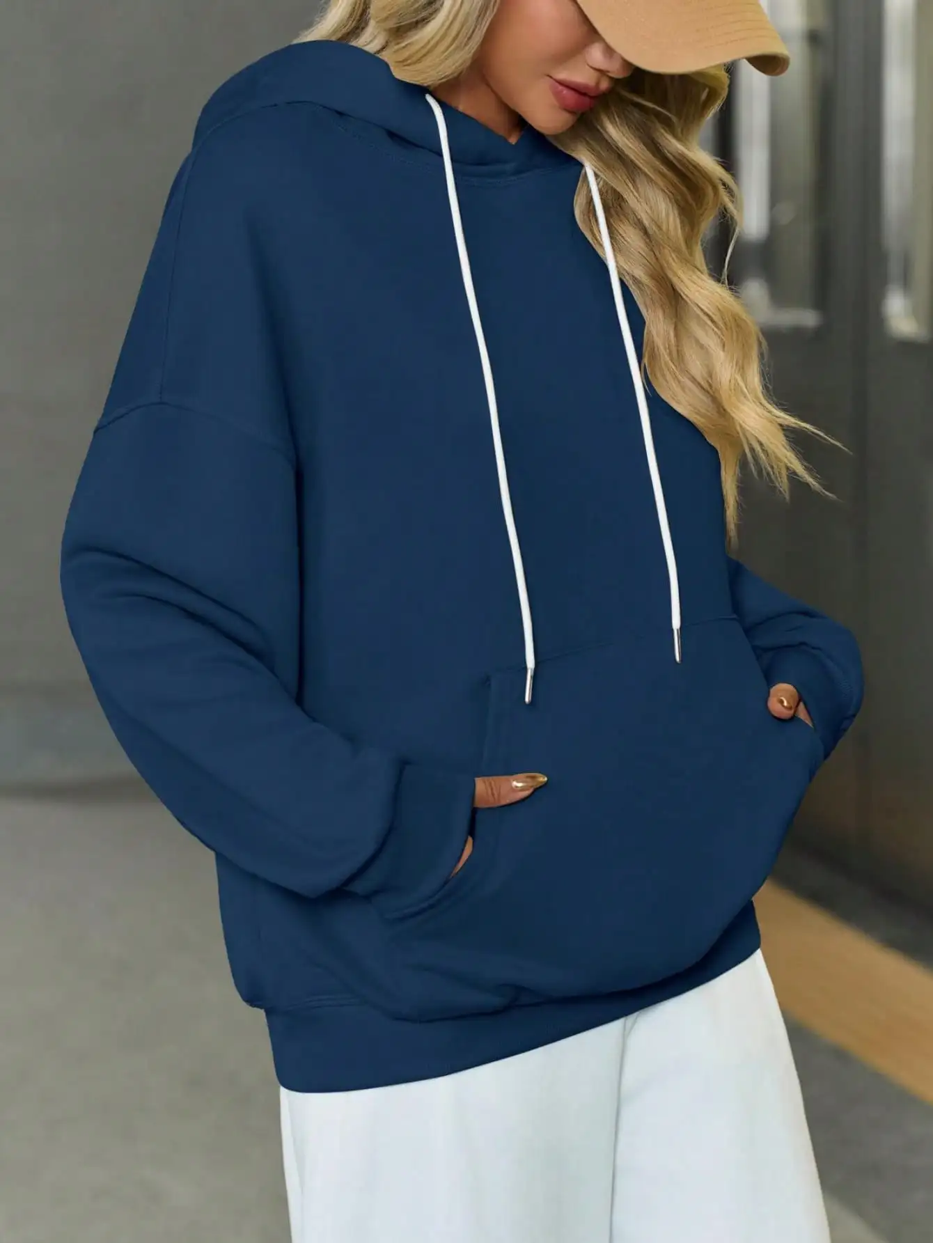 Fisoew Womens Casual Oversized Hoodies Loose Fit Lange Mouw Trekkoord Capuchon Sweatshirts 2025, Herfst Winter Outfits