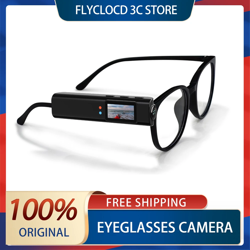 

S110 FPV Eyeglasses Camera HD 2.7K Video Shooting Micro-camera 0.96'' IPS Screen & WiFi APP & 250mAh Battery & Sound Recording