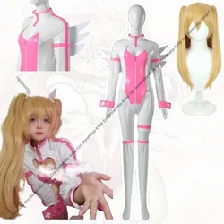 Customized Anime 2.5 Dimensional Seduction Amano Lilysa Liliel Cosplay Costume Wig PU Uniform Jumpsuits Woman Sexy Carnival Suit