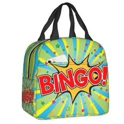 Hot Game Bingo Lunch Bag Cooler a tenuta stagna scatola termica per il pranzo per le donne Kids School Beach Camping Travel Food Tote Bags