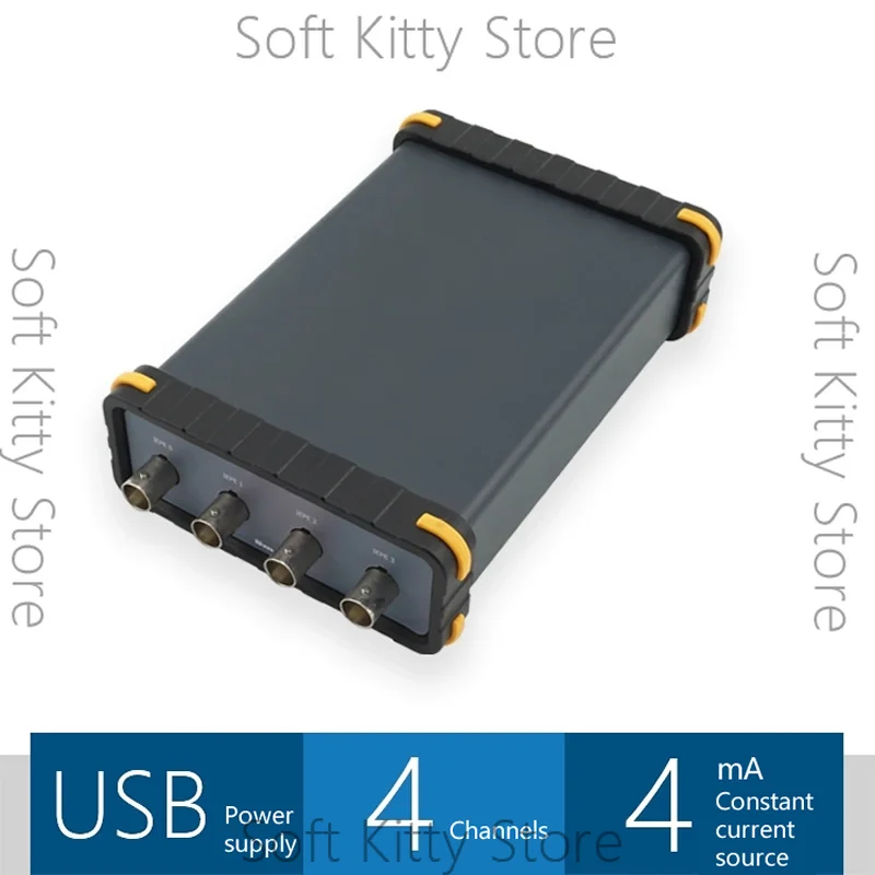 SRD-1104 IEPE Signal Conditioner 4-Channel Excitation Current 4mA,Powered by USB or 24V Switch Power Supply