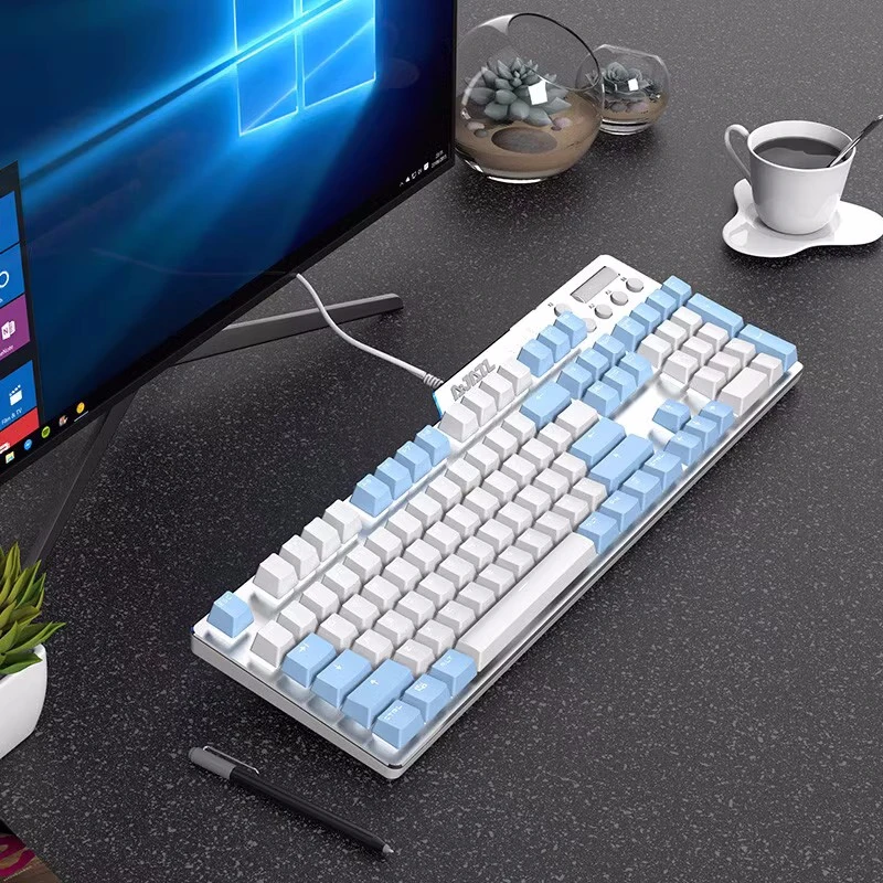 AJAZZ AK35i Wired Mechanical Keyboard 104 keys White Backlight Hot Swap Gaming office Keyboard