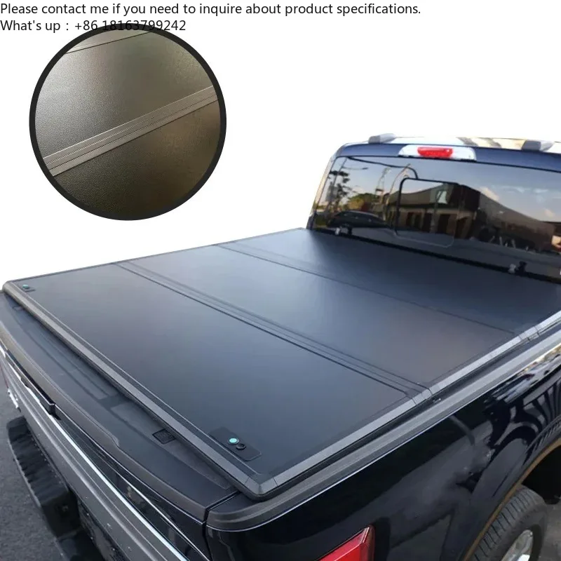 

6.4ft Aluminum Alloy Tri-fold Truck Bed Tonneau Cover for 2021 2024-25 Retractable Waterproof Locking Tailbox Pickup