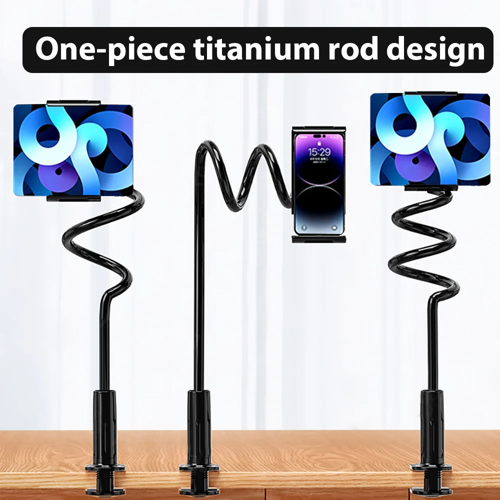 Bedside Table Tablet Stand 360° Rotating Adjustable Long Arm Clamp Tablet Lazy Stand Suitable For iPad Samsung Xiaomi 4-11 inch