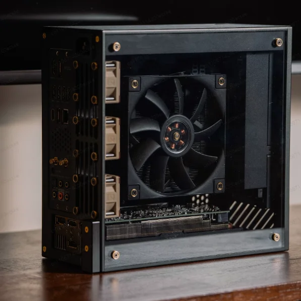 LP P6 ITX Case Aluminum CNC Mini PC Chassis for cnc 4060 GPU with 1U Power Supply Low Profile SFF