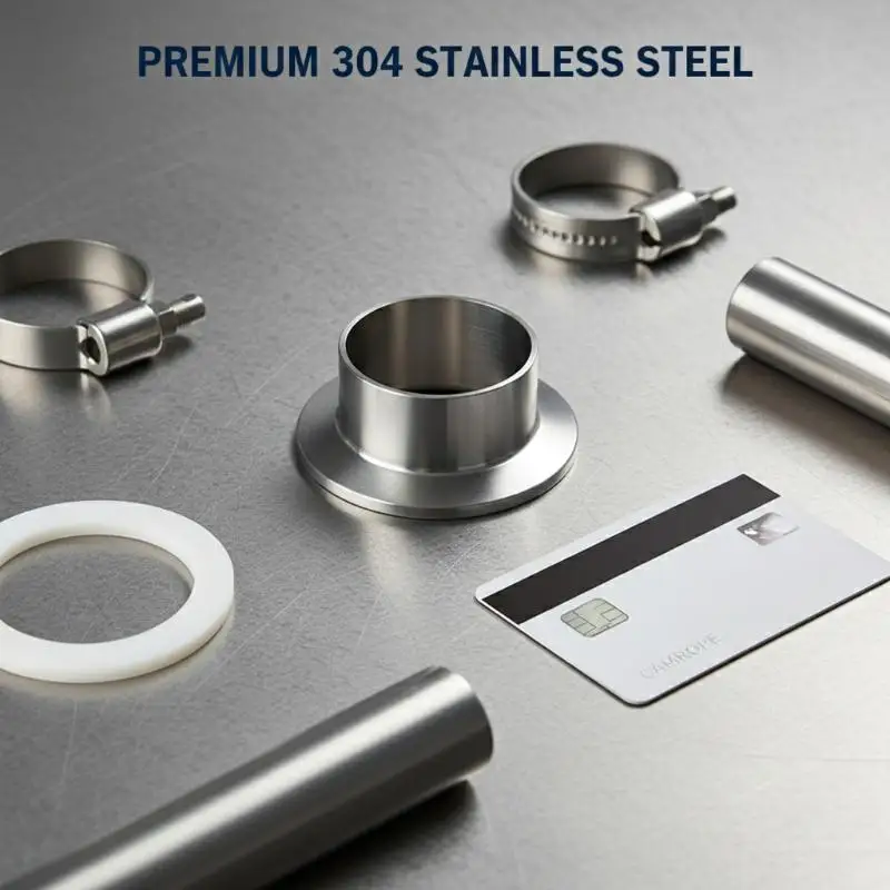 304 Stainless Steel Welding Clamp Ferrule Sanitary Fitting Smooth Welding Surface for Milk Tanks Pipeline