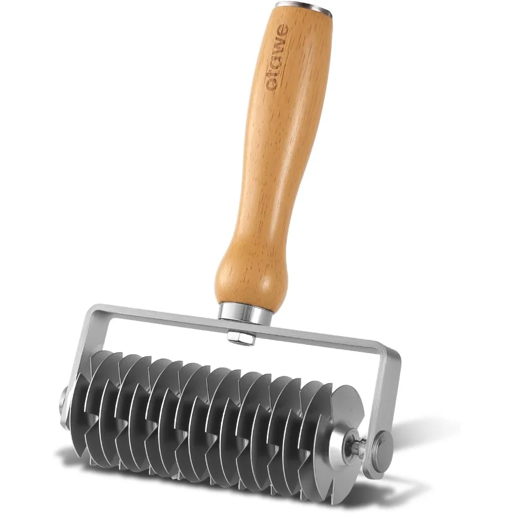 

Lattice Pastry Cutter – Stainless Steel Roller Cutter with Wooden Handle for Pie, Beef Wellington, Pastry & Bread – Easy Lattice Pattern