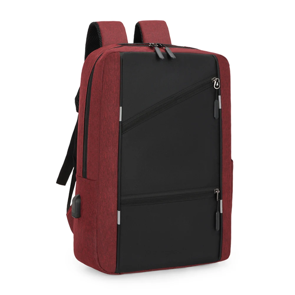 3 Stuks Casual Tas Set Veelzijdige Schooltas Multifunctionele Eenvoudige Borsttas Met Usb-Interface Anti Diefstal Voor Zakenreis