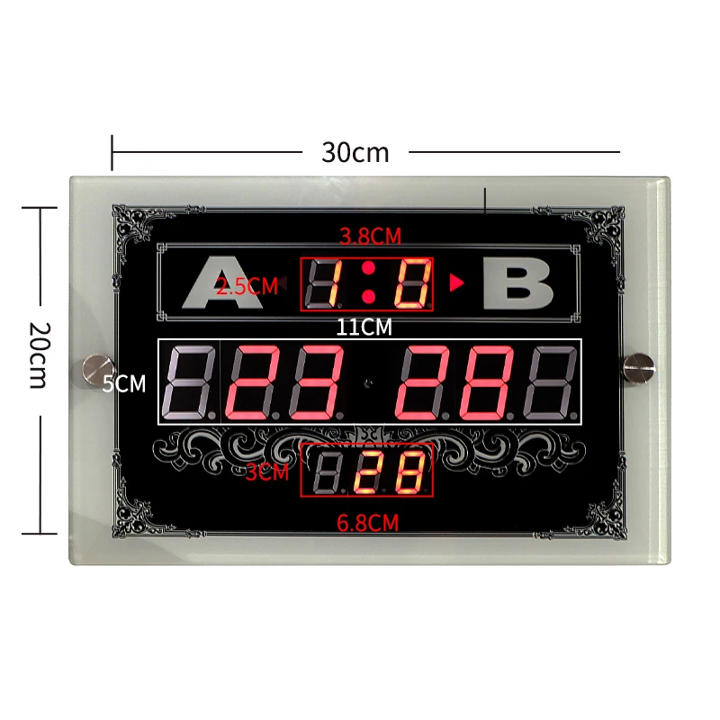 High brightness red LED display digital billiard scoreboard for snooker games