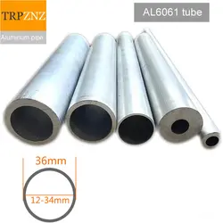 OD36mm  6061 aluminum round pipe  outer diameter 36mm inner diameter 12mm-34mm  hollow aluminum pipe,alloy aluminum tube