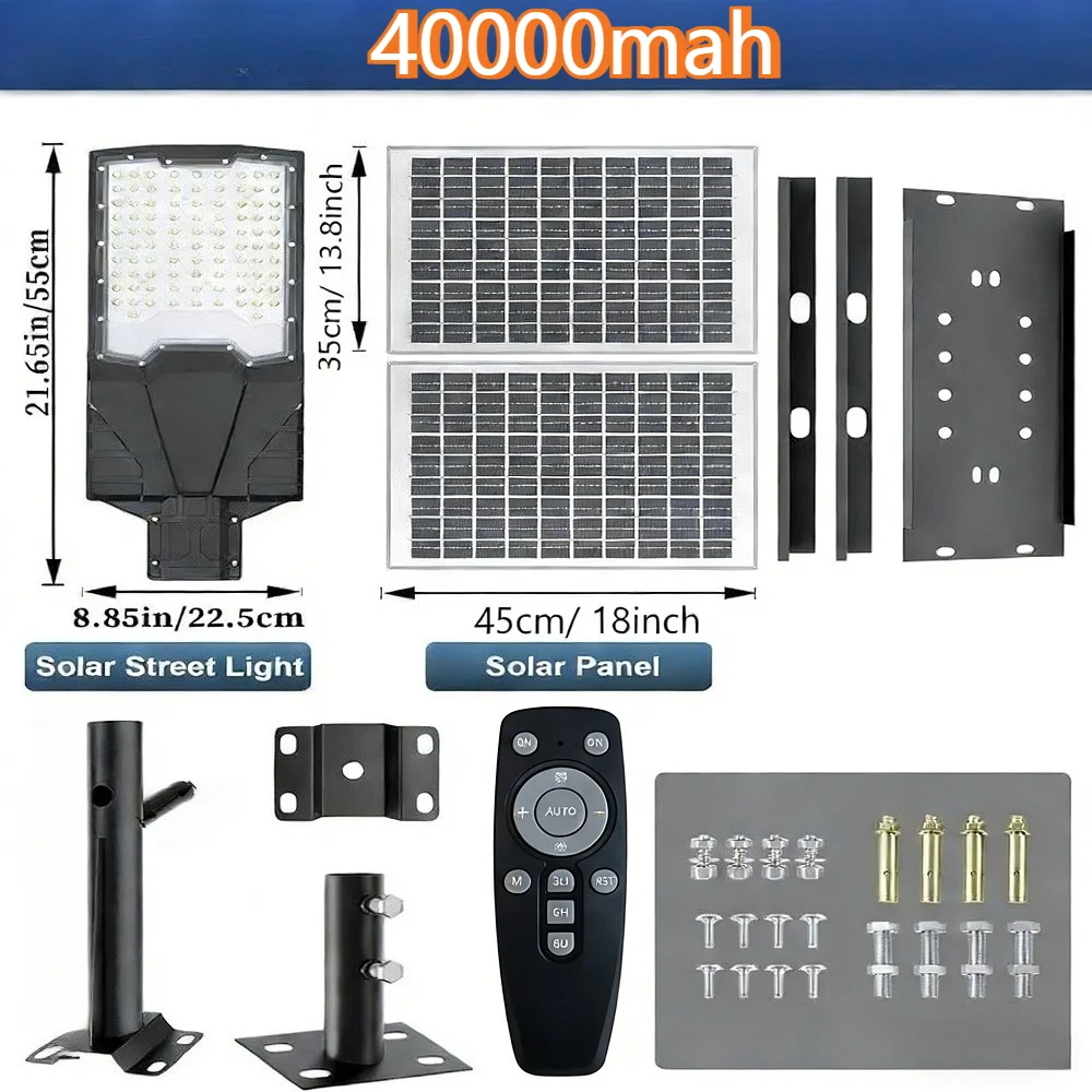 10000W Solar Straatverlichting Buiten 6500K Ultra-Grote Parkeerplaatsverlichting Waterdichte Zonne-energie Flood Security Lampen voor Tuin