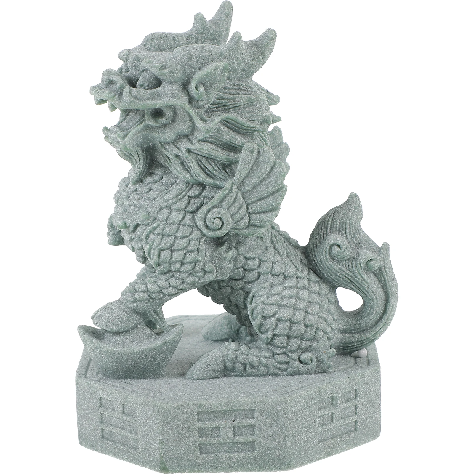 

1pc Kylin Sandstone Animal Craft Desktop Garden Decor Home Wedding Festival Decoration Small Statue Ornament