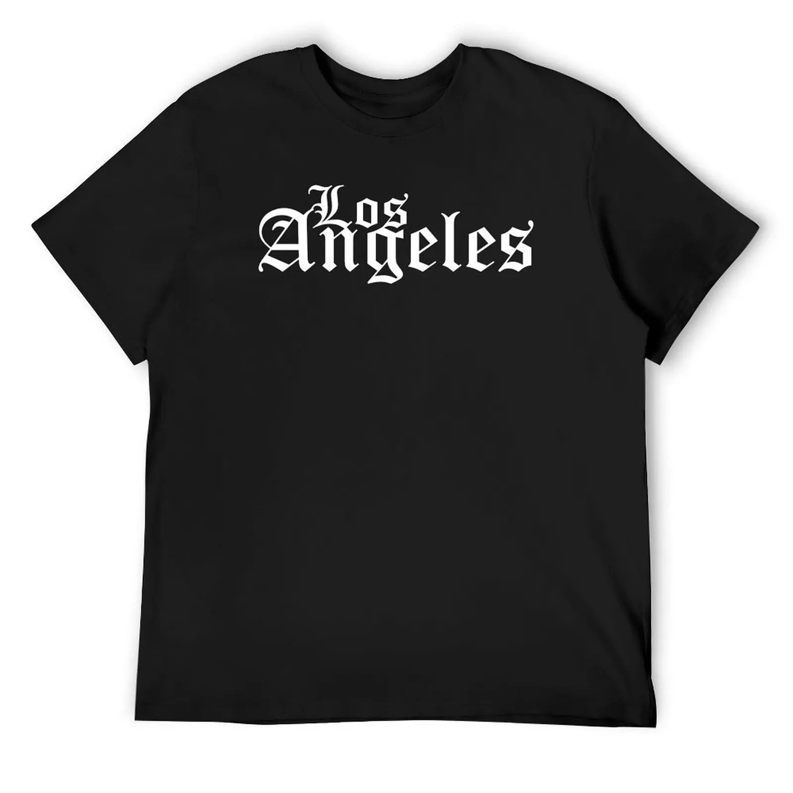 

Los Angeles Old English-Blue T-Shirt summer clothes quick-drying man t shirt mens tall t shirts