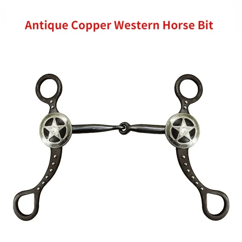 New Antique Copper Western Horse Bit Hight Quality Copper Mouth for Horse Training Mouth Length