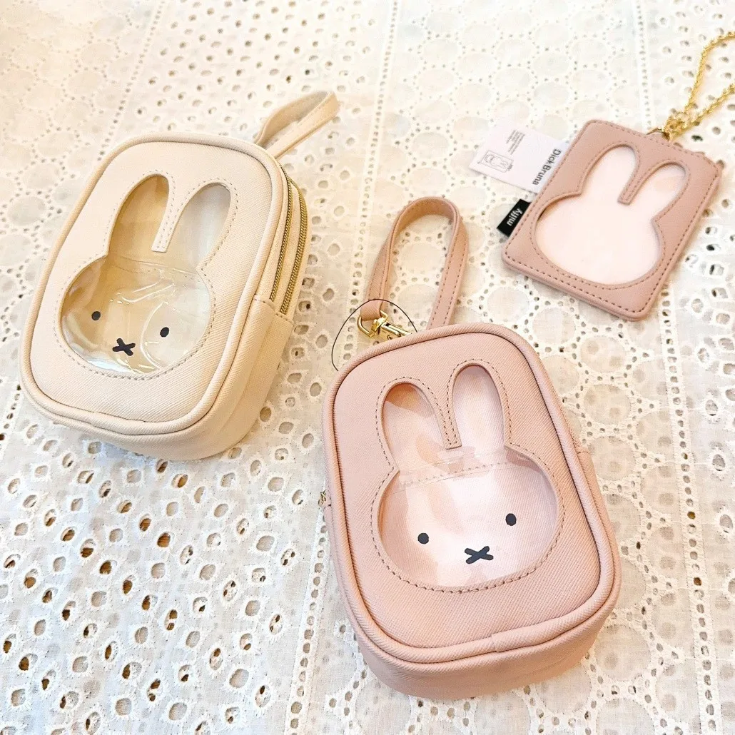 

Miffys Cute Wallet Women ID Card Holder Coin Purse Girls Outdoor Travel Pocketbook Fashion Storage Billfold Keychain Kids Gift