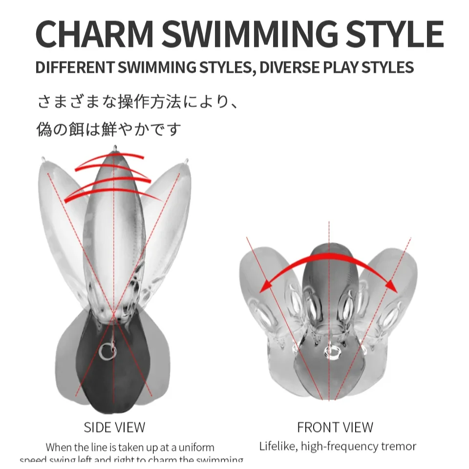 65 مللي متر 15 جرام واقعية كرنك M65 11A كرانكبيتس الغوص 8-11ft العائمة الثنائي حشرجة الموت المتذبذب الصيد الطعم ل بايك كرابي ، باس كبير #4