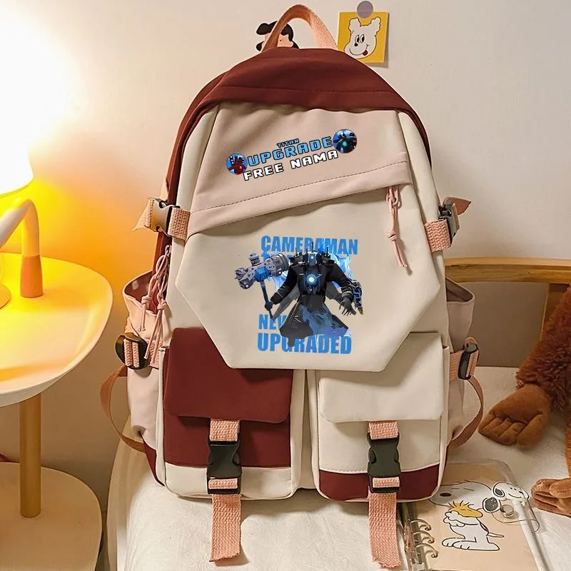 Negro Azul Verde, Toilete Skibidi, Mochilas escolares para estudiantes, niños y adolescentes, Mochilas de anime de gran capacidad para niñas y niños, regalo