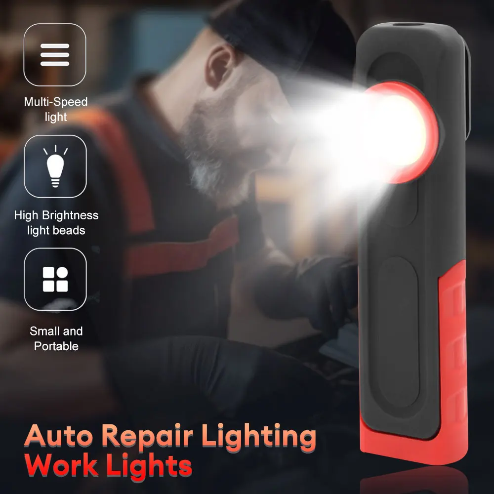 

Portable COB Working Lamp Magnetic Adsorption Car Repairing Light USB Rechargeable Car Inspection Light for Working Repairing