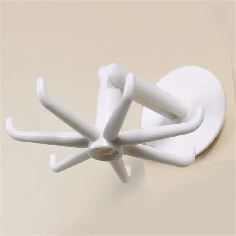 Upgraded Multi-function Rotatable 7-claw Hook 360 ° Seamless Punch Free Hook Kitchen Storage Hook Bath Self Adhesive Hooks