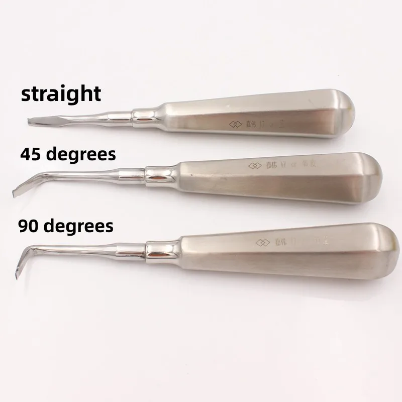 

1Pcs Dental Luxating Lift Elevator Stright Curved 45°/90° Root Tooth Extraction Broken Crown Tools Dentist Surgical Supply