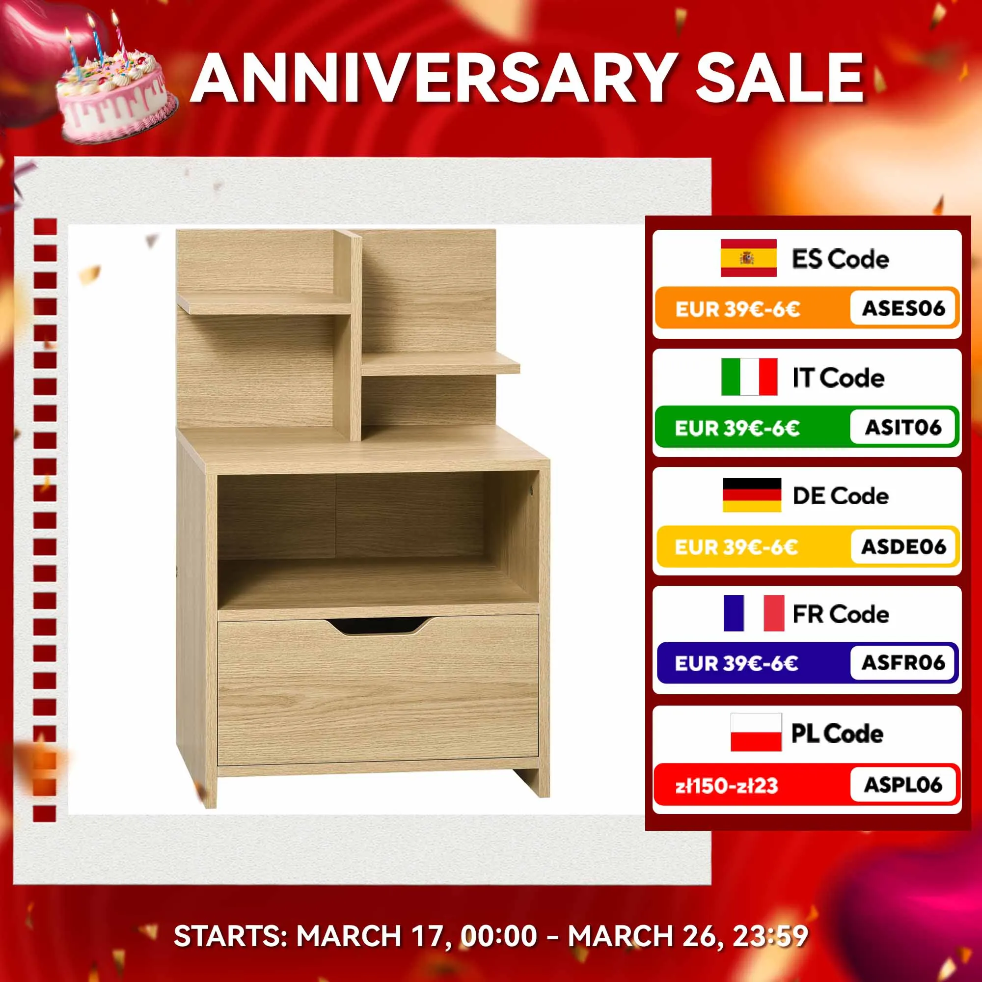 Homcom Madera Natural Mesita De Noche De Madera Mesilla De Noche Moderna Con Cajón Y Estantes De Almacenamiento Mesita Auxiliar Para Salón Dormitorio 45X35x73 Cm Natural