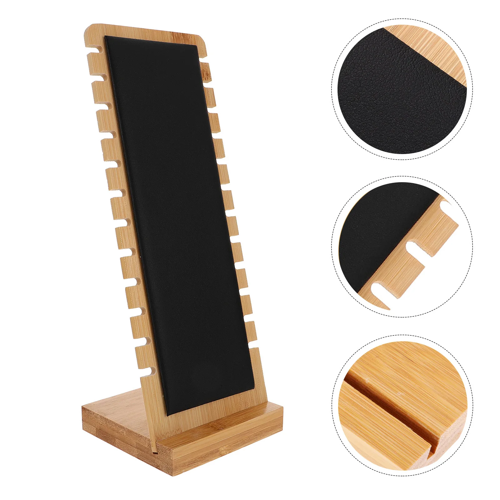 

Bamboo Necklace Holder Simple Jewelry Display Stand Desktop Durable Wear-Resistant Necklace Organizer Jewelry Stand