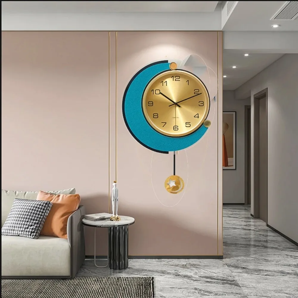 

Wall Clock Round Outdorr Office Antique Quiet Design Wall Clock European Minimalist Horloge Murale Grand Format Home Decoration