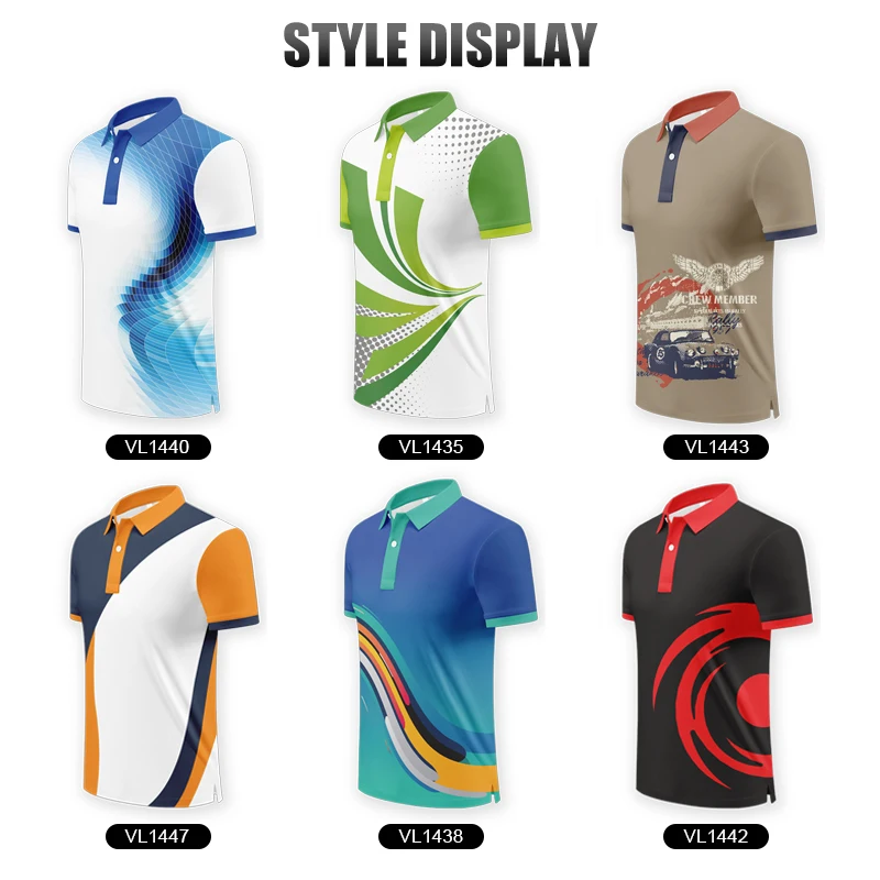 

Customizable Men Fashion Polo Shirt Sublimation Print Golf Shirt Adults Formal Business Polo Shirt Quick Dry Sport Shirts ZP3328