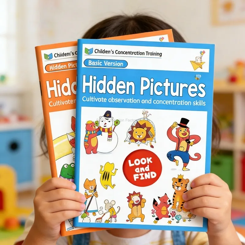 

Книга-головоломка «Найди предметы», тренировка концентрации, лабиринт, книга-головоломка «Угадай, кто это», книга-игра «Найди что-то», книга-головоломка «Найди что-то».