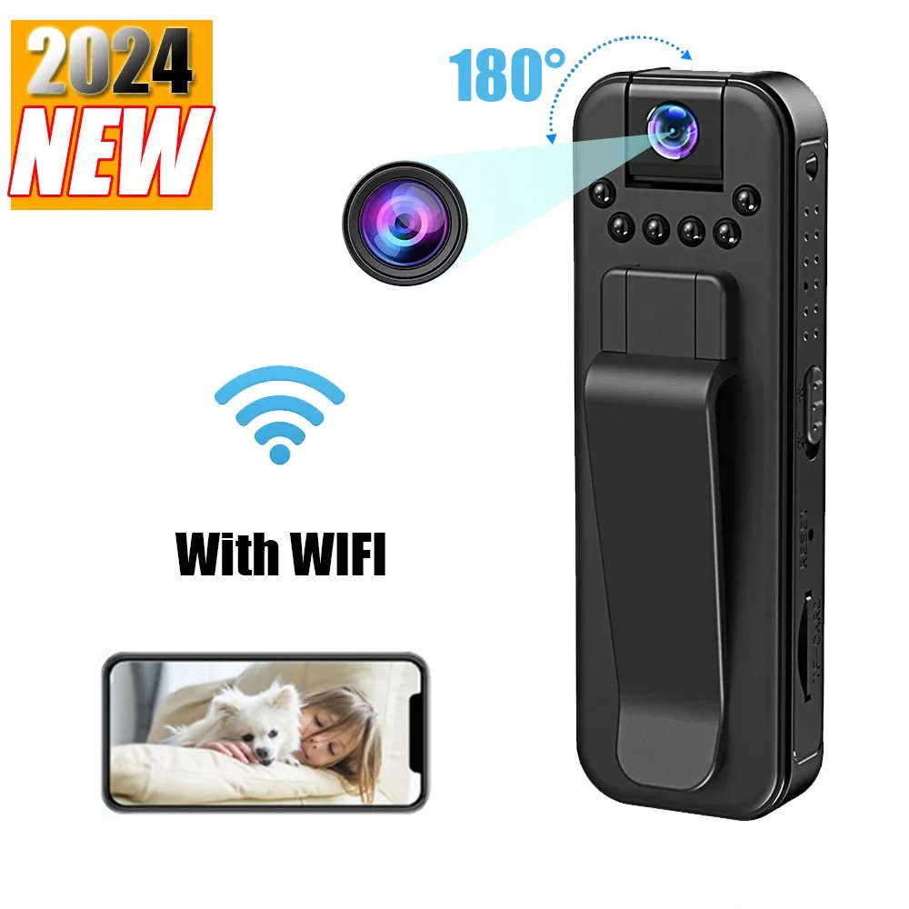 

WIth Wifi 1080P Body Mini Camera Digital Video Recorder Infrared Night Vision Motion Camcorder 500W 30fps One Click Recording