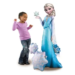 Palloncino Elsa 3D palloncini Foil congelati decorazione per feste di compleanno per bambini the Snow Queen Air Walker Party Balloon Girl Globos