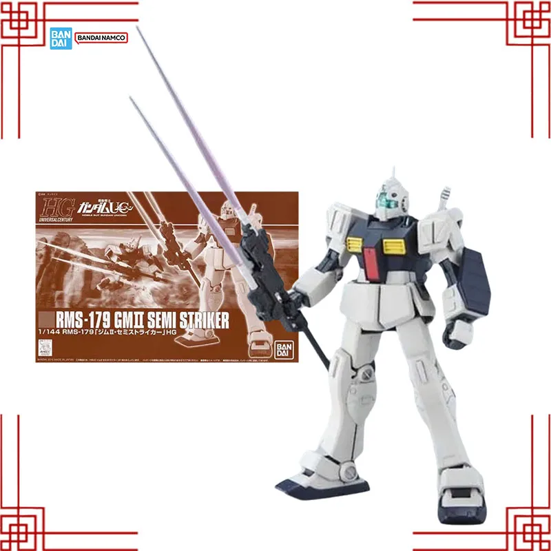 

Комплект модели Bandai Gundam, натуральная HG 1/144 RMS-179 GM2, полуносимая коллекция аниме-фигурок, сборная модель для мальчиков, подарки