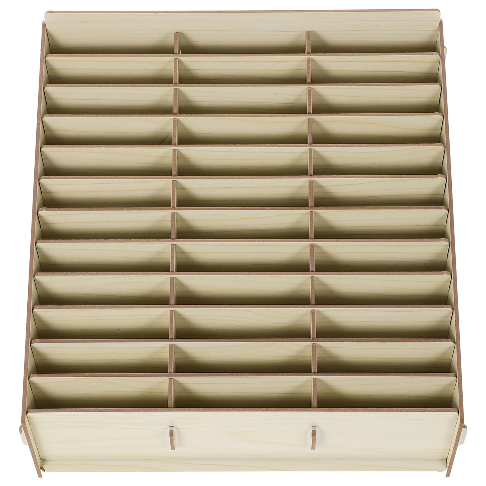 

Wooden Phone Storage Box 32.6x20x17.5cm Smooth Polished Multi Grids Desk ganizer Office School Supplies Container