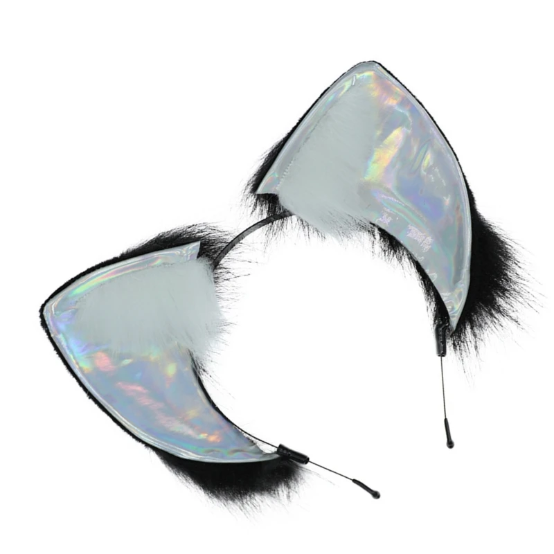 Cats Ear Headband Halloween Maid Hairhoop Role Playing Dress Up Hairdband