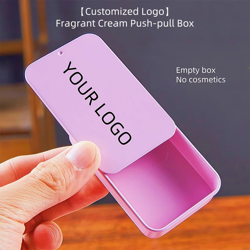 【شعار مخصص】50 قطعة مخصصة 10 جرام صندوق حديد صغير منزلق مسحوق أسود وأبيض وفضي مواد تغليف مستحضرات التجميل بأربعة ألوان