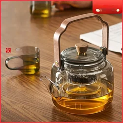 GIANXI Glass Boiling Teapot Chinese Kung Fu Tea Set Kitchen Restaurant Bar Family Tea Set Glass Teapot Samovar Brewing Teapot