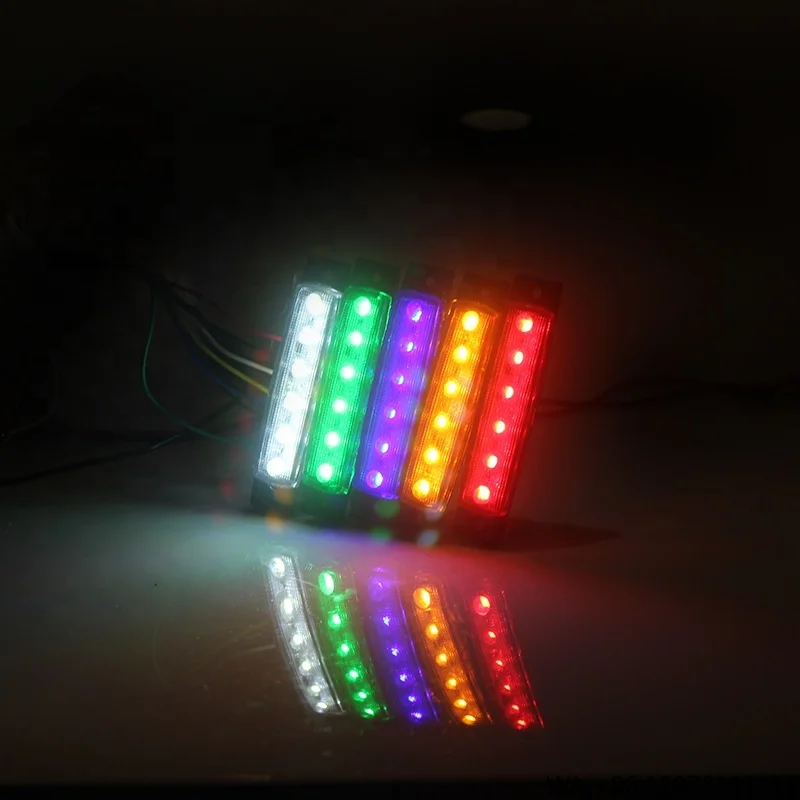 New Budget-Friendly 12V/24V 6 LED Multi-Color Side Light for Trailer Truck