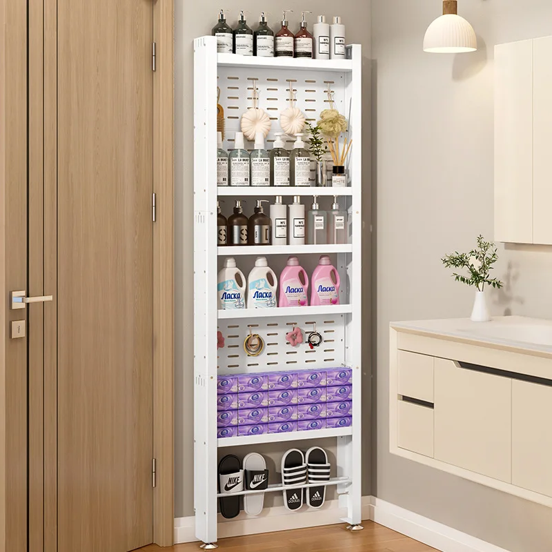 */*Bathroom Door Rear Seam Rack, Toilet Door Rear Shelf, Toilet Toilet Door Rear Narrow Rack, No Punching Rack